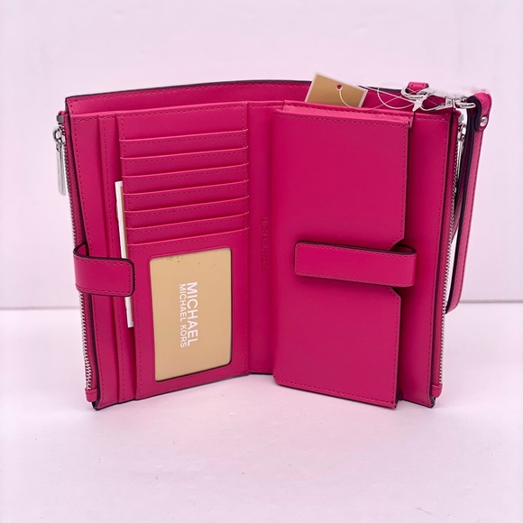 MICHAEL KORS Jet Set Large Logo Signature
Double-Zip Wristlet-Wallet-Phone Case - Picture 4 of 9